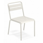 chaise star emu blanc mat