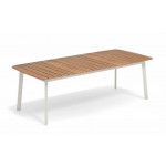 table shine 225 emu blanc mat