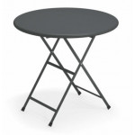 table ronde pliante arc en ciel emu fer ancien
