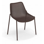 chaise round emu marron