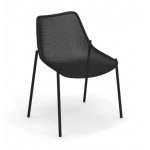 chaise round emu noir