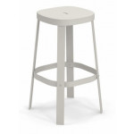 tabouret haut emu blanc mat
