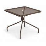 table carree cambi 90 emu marron d'inde
