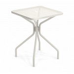 table carree cambi 60 emu blanc mat