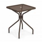 table carree cambi 60 emu marron d'inde