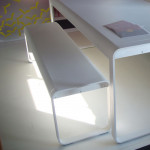 bellevie fermob banc design gris orage