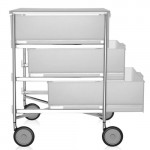 caisson rangement mobil 3 tiroirs kartell blanc