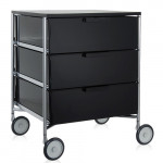 caisson mobil 3 tiroirs kartell fume brillant