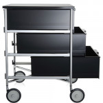 caisson mobil 3 tiroirs kartell fume brillant