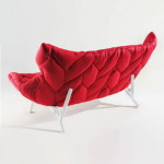 canape foliage rouge kartell trevira beige