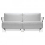 canape pop outdoor 2 places kartell transparent ikon blanc