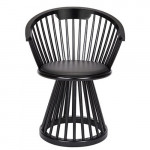 chaise fan tom dixon chene noir