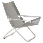 chaise longue snooze emu blanc gris clair