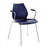 chaise accoudoirs maui kartell bleu marine