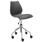 chaise roulettes maui kartell anthracite