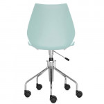 chaise roulettes maui kartell bleu clair