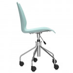 chaise roulettes maui kartell bleu clair