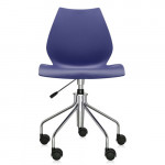 chaise roulettes maui kartell bleu marine