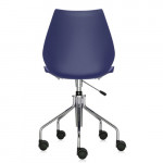 chaise roulettes maui kartell bleu marine