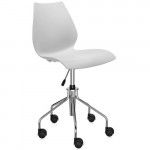 chaise roulettes maui kartell gris clair