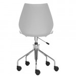 chaise roulettes maui kartell gris clair