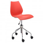 chaise roulettes maui kartell rouge