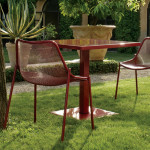 chaise round emu marron