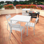 chaise star emu blanc mat