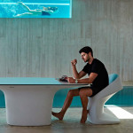 chaise ufo vondom gris acier