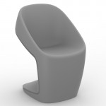 chaise ufo vondom gris acier