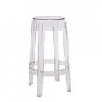 Charles Ghost Tabouret H 65 Design Kartell Transparent
