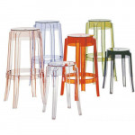 Charles Ghost Tabouret H 46 Design Kartell Transparent