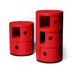 Componibili Meuble de Rangement 2 Elements Design Kartell Rouge
