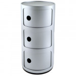 Componibili Meuble de Rangement 3 Elements Design Kartell Argent