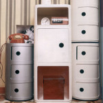Componibili Meuble de Rangement 3 Elements Design Kartell Argent