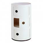 Componibili Meuble de Rangement 3 Elements Design Kartell Blanc