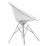 Eros Fauteuil 4 Pieds Design Kartell Cristal