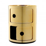 meuble rangement componibili 2 elements kartell or