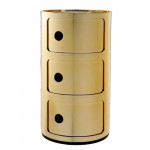 meuble rangement componibili 3 elements kartell or
