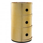 meuble rangement componibili 3 elements kartell or