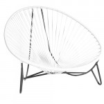fauteuil bas tulum boqa blanc
