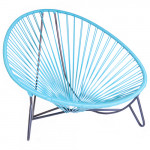 fauteuil bas tulum boqa bleu ciel