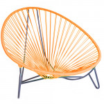 fauteuil bas tulum boqa orange