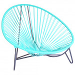 fauteuil bas tulum boqa vert turquoise