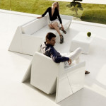 fauteuil rest vondom blanc mat