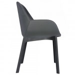 fauteuil clap pvc kartell noir gris