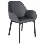 fauteuil clap pvc kartell noir gris