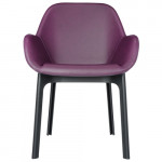 fauteuil clap pvc kartell noir prune