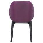 fauteuil clap pvc kartell noir prune