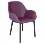 fauteuil clap pvc kartell noir prune